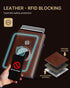 Typecase Mens Wallet Card Holder for Tracker: Leather Smart Wallet for Men Compatible with Apple Tracker, RFID Blocking, Slim, Minimalist - 9-14 Card Capacity | ID Window | Cash Slot